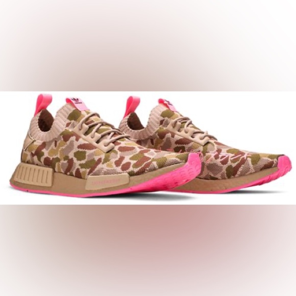 New Adidas NMD_R1 Primeknit 'Camo Hyper Pop' 8 Mens